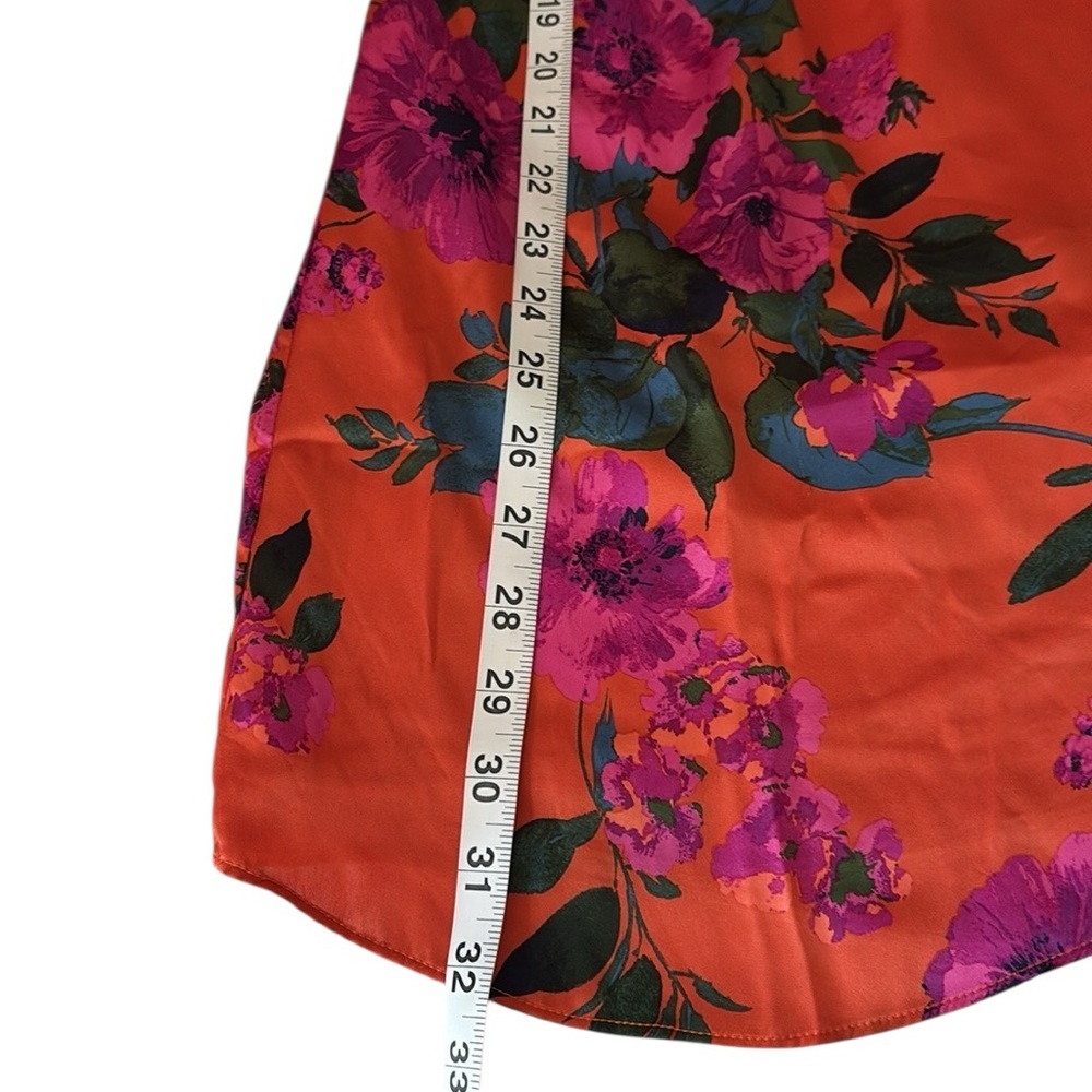 Buddy Love Satin Astrid Tuscan Rose NWT Orange kimono wrap style dress, size S - Picture 9 of 10